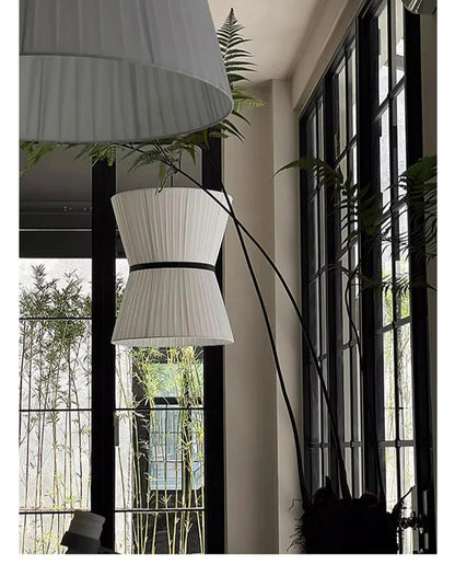 Wabi Sabi White Fabric Pendant Lamp Nordic Restaurant Decoration Cloth Chandelier