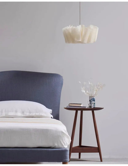 Nordic Linen Pleated Pendant lamp Vintage Wabi Sabi Wind Pendant light