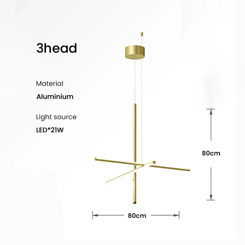 Coordinates Chandelier Modern LED Linear Ceiling Chandelier