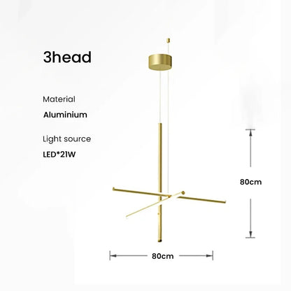 Coordinates Chandelier Modern LED Linear Ceiling Chandelier