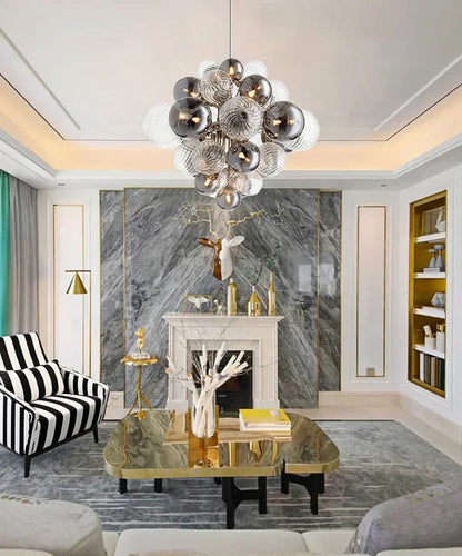 Candeeiro suspenso de vidro de luxo em estilo francês, estilo antigo, para bar, restaurante ou quarto acolhedor. 