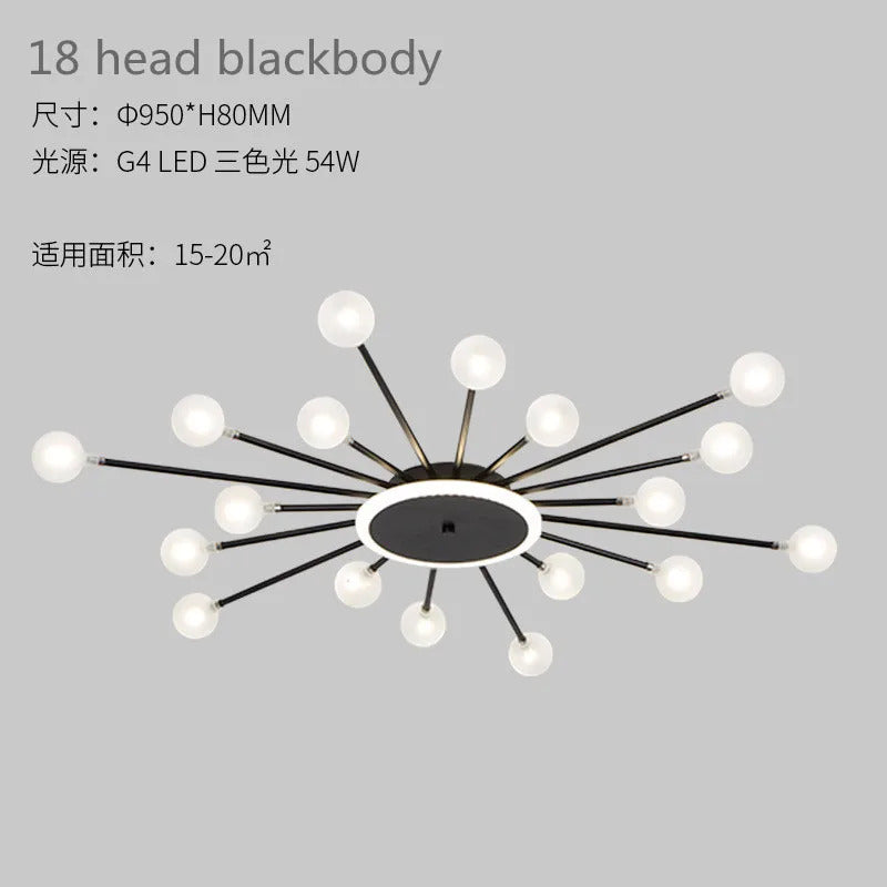 Modern glass ceiling light Living room kitchen light fixtures