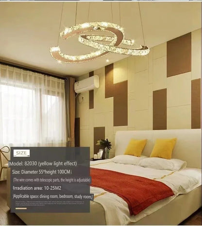 Modern Crystal Chandelier Simple Dining Room Chandelier Home Decoration hanging light fixtures