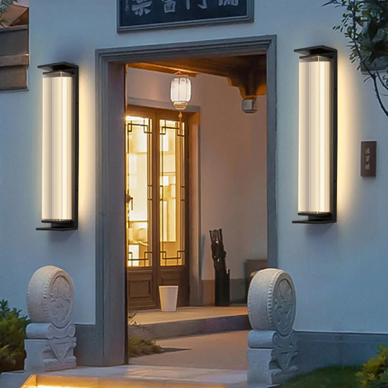 Modern outdoor wall light Waterproof IP65 Solar energy LED wall lamp Entrance sconce