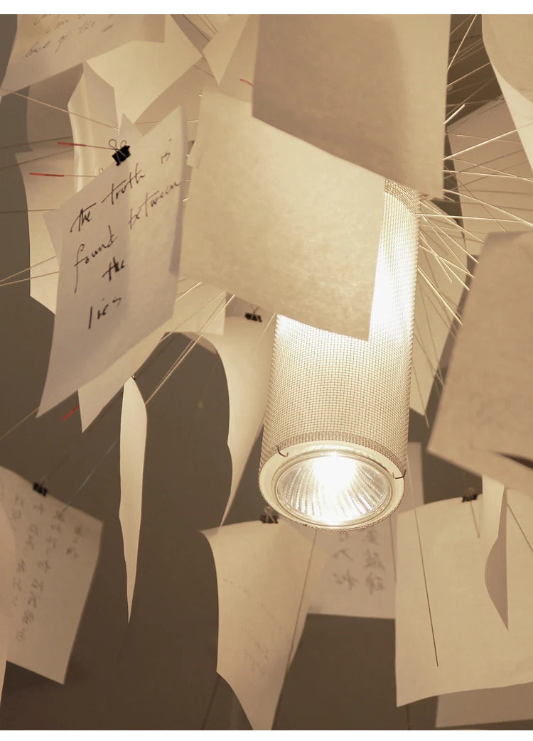 Zettel'z Pendant Light DIY Ingo Maurer Zettel chandelier for Living Room Kitchen Cafe Bar Decoration led Designer Pendant lamp