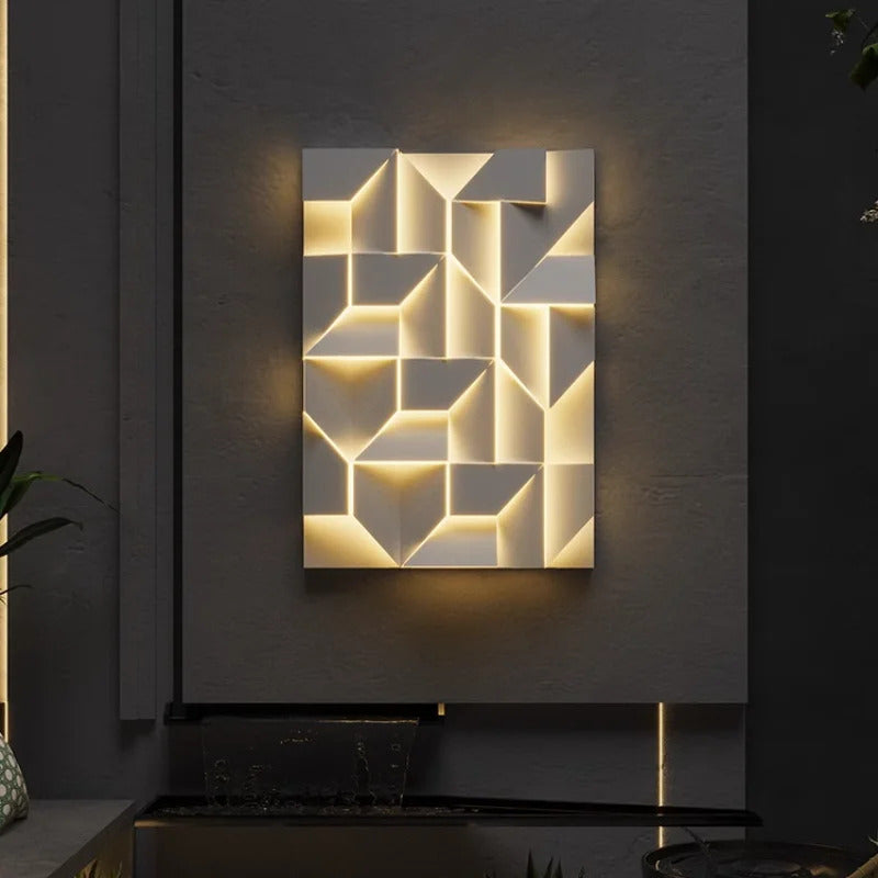 Outdoor Waterproof wall lamp Creativity 3D Model Led Sconce lights Square Wall lighting
