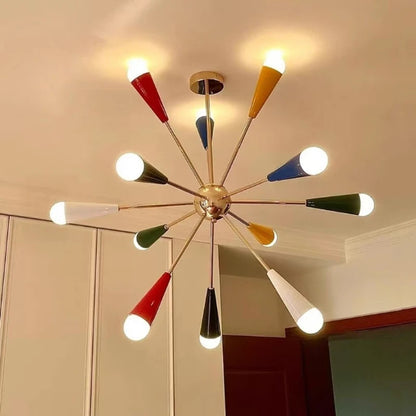 Medieval and Postmodern Memphis Restaurant Chandelier Creative Macaron Bedroom Lighting