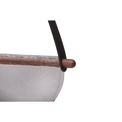 Modern leather handmade glass pendant lamp gray amber clear glass pendant Light