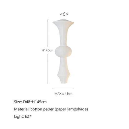 Nordic Wabi Sabi Wind Rice Paper Led Pendant Lights Living Room Bedroom Corner Chandelier