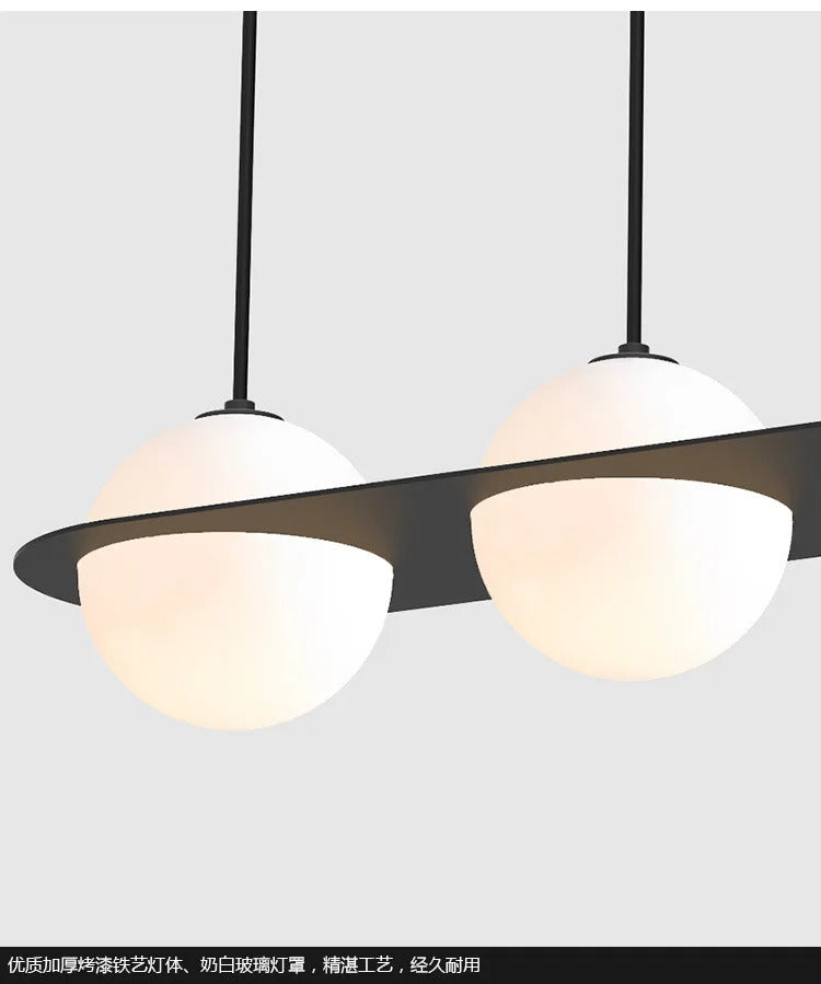 Laurent Collection Nordic glass ball pendant light art led geometric lamp