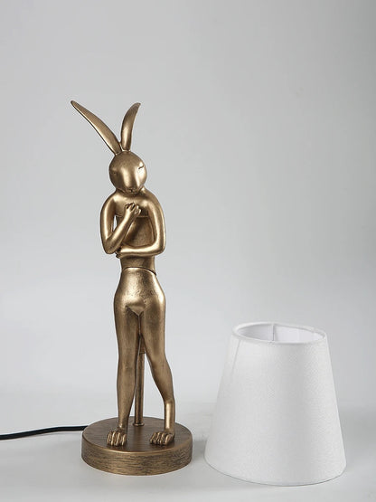 Nordic LED rabbit table lamp Designer resin rabbit desk lamp for study bedroom children's room reading led light bedside lamp