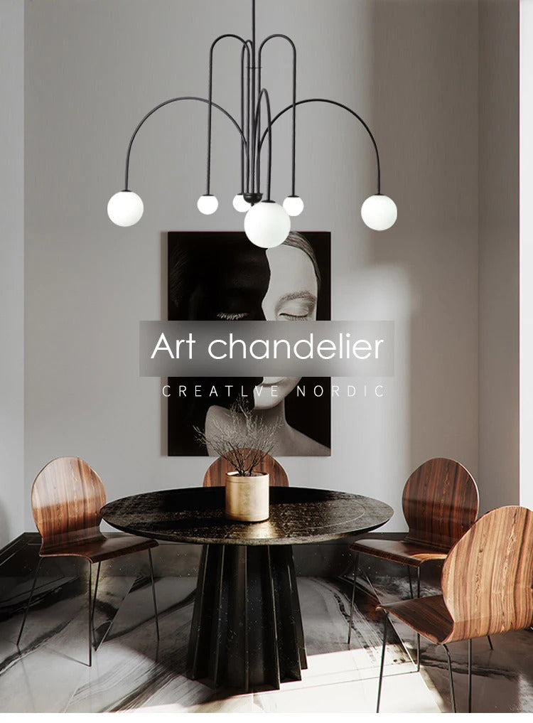 Nordic Minimalist Pendant Light Living Room Restaurant Lamp