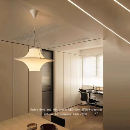 Modern Cream UFO Pendant Lights Nordic Design Dining Table Hanging Chandelier