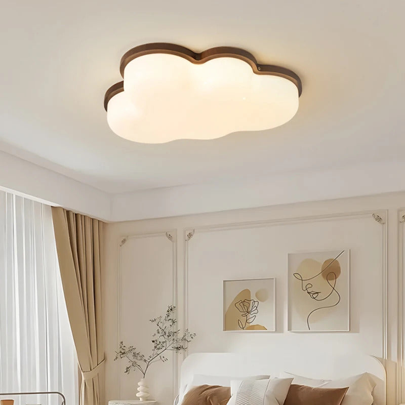 Modern Cloud Ceiling Light cute wooden cartoon Children's bedroom lighting