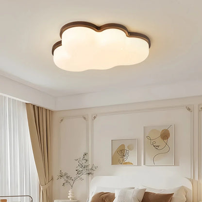 Modern Cloud Ceiling Light cute wooden cartoon Children's bedroom lighting