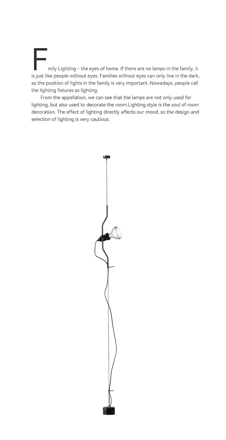 Italian Parentesi Pendant Lamp Modern Parlor Corner Lamp