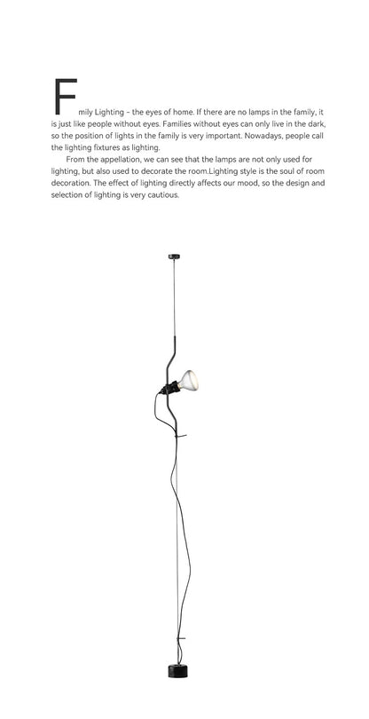 Italian Parentesi Pendant Lamp Modern Parlor Corner Lamp