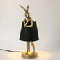 Nordic LED rabbit table lamp Designer resin rabbit desk lamp for study bedroom children's room reading led light bedside lamp