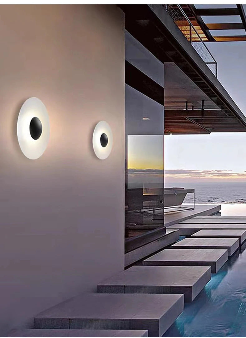 Modern grain LED Wall lamp Nordic round staircase Aisle Corridor Background Sconce light