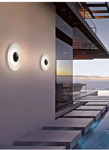 Modern grain LED Wall lamp Nordic round staircase Aisle Corridor Background Sconce light