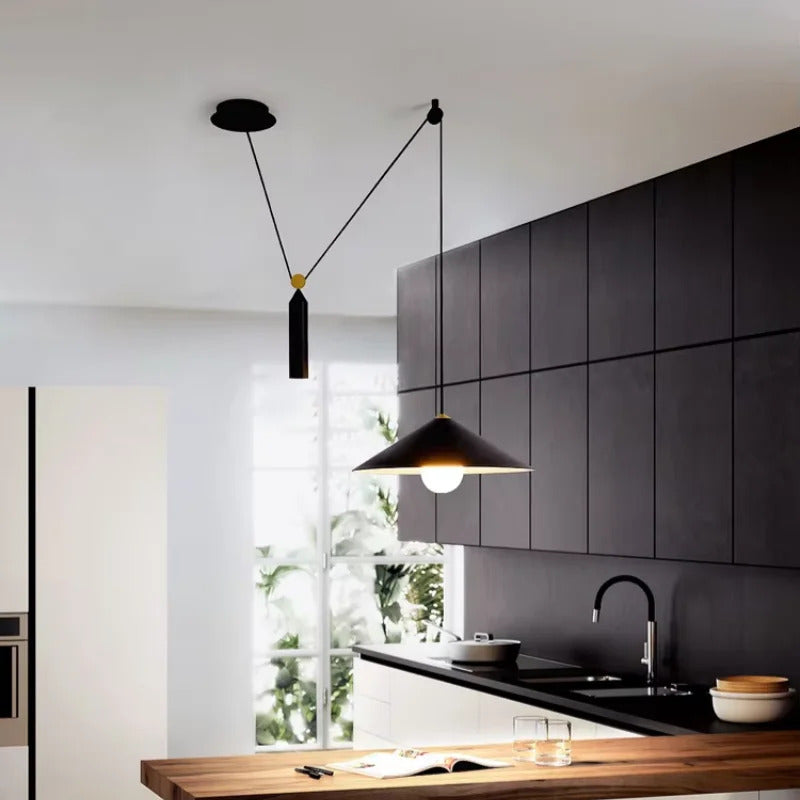Modern minimalist Linear pendant light Nordic Industrial hanging light