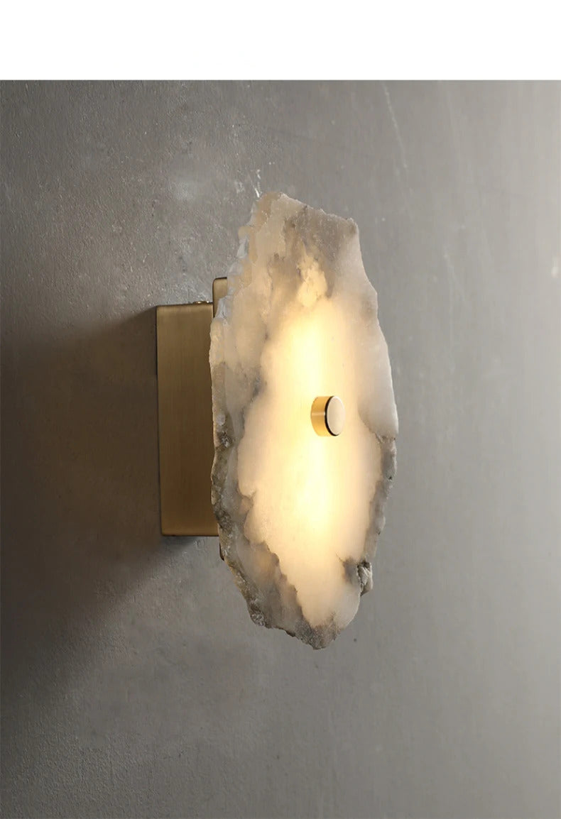 Natural Marble Luxury Wall Lamp Nordic Irregular stone Sconce light