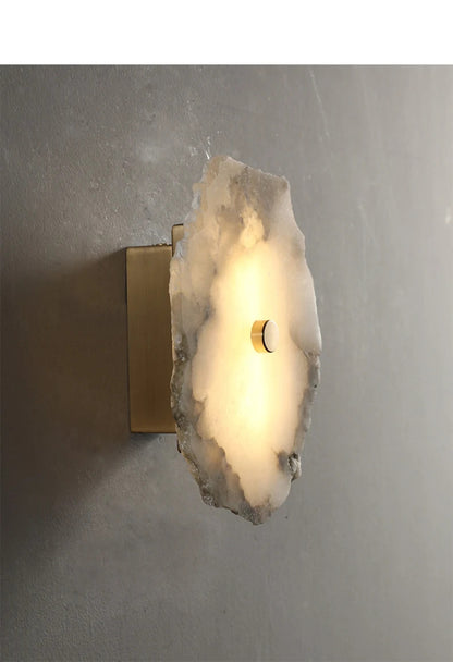 Natural Marble Luxury Wall Lamp Nordic Irregular stone Sconce light