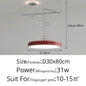 French Flying Saucer Pendant Light Creative Design Extendable Rotating Long Pole Lamp