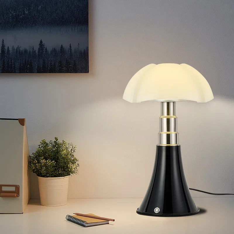 Italy Designer Wrought Iron LED Table Lamps White Petal Glass Lampshade Bauhaus Living Room Bedroom Restaurant Office Desk Light