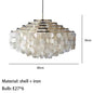 Real Shell Pendant Lights Gold Chrome Metal Romantic Beautiful Hanging Lamp Euphonious Voice E27 For Foyer Bedroom Dining Room