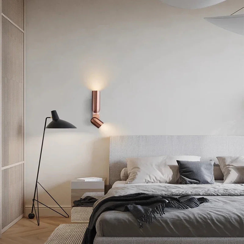 Bauhaus Italian wall lamp Modern minimalist Adjustable angle bedside night light