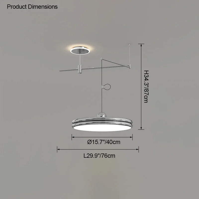 Dining table light modern chandelier Round Reading Desk Light