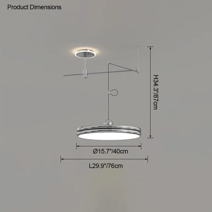 Dining table light modern chandelier Round Reading Desk Light