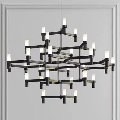 Crown Major Chandelier Nordic Tube Silver Chandelier Modern Led Luxury Chandelier