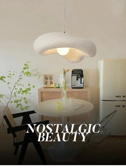 Nordic cream style restaurant chandelier simple bedroom living room dining table lamp wabi-sabi style Hanging lamp fixtures