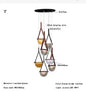 Modern leather handmade glass pendant lamp gray amber clear glass pendant Light