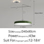 French Flying Saucer Pendant Light Creative Design Extendable Rotating Long Pole Lamp