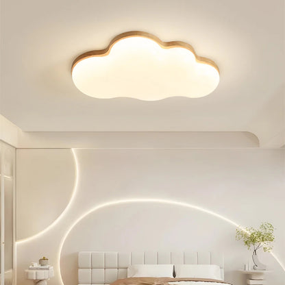 Modern Cloud Ceiling Light cute wooden cartoon Children's bedroom lighting