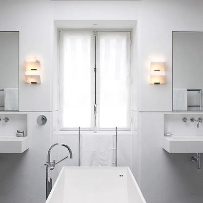 Modern Texture White Marble outdoor wall lamp corridor entry hall hotel bedside night lamp