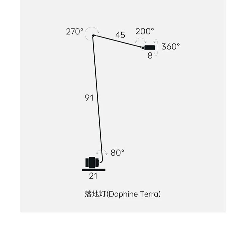 Modern Minimalist Floor Lamp Creative Bedroom Room Office Light Minimalist Study Eye Protection Reading Black Standing Light