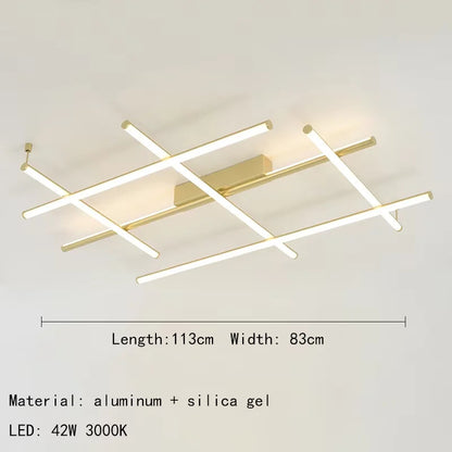 Coordinates Chandelier Modern LED Linear Ceiling Chandelier