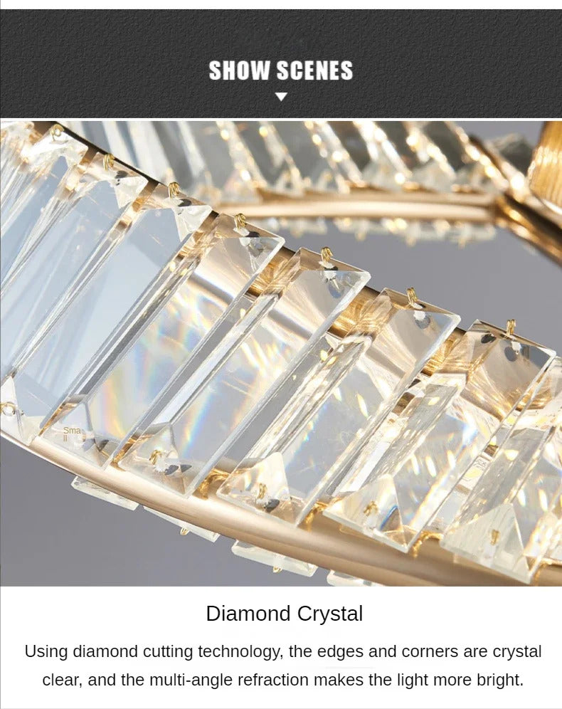 Luxury Crystal Ceiling Lamp Living Room Bedroom Lamp