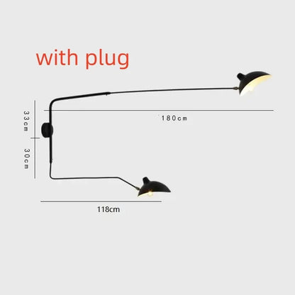 Mouille Ceiling Lamp Nordic Spider Pendant Light Multi 3/6heads for Living Room Bedroom Black Luminaire Home Decor