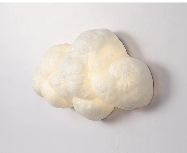 Novelty Cloud Wall Sconce Light Kids Children Bedroom Bedside Cartoon Cotton wall lamp