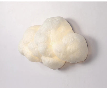Novelty Cloud Wall Sconce Light Kids Children Bedroom Bedside Cartoon Cotton wall lamp