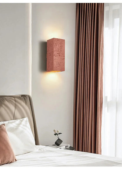 Nordic cave stone wall lamp Square outdoor Wall Lamp Cement Sconce Light LED