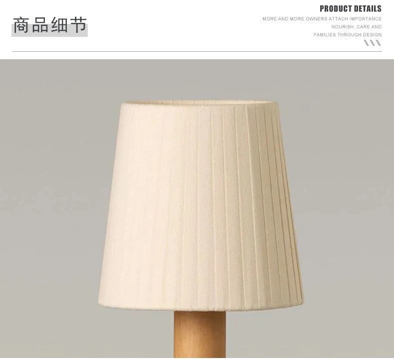 Spanish Creative Retro Nostalgic Rechargeable Table Lights LED Restaurant Bar Counter Bedroom Bedside Fabric Nighting Desk Lamps