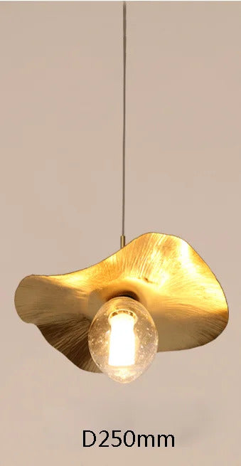Lotus Leaf pendant light Hammered brass pendant lamp for living room dining room bedroom decoration kitchen light fixtures