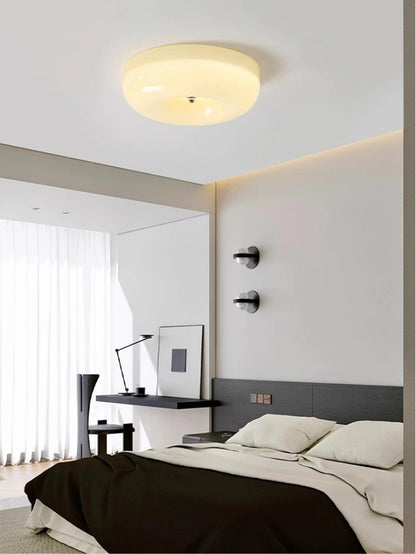 Cream Pudding Ceiling Lamp Bauhaus Glass Light Children's Room Bedroom Ceiling Lamp