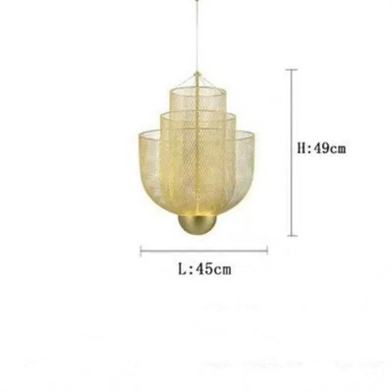 Designer Metal Cage Chandelier Modern Meshmatics Chandelier